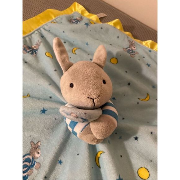 Goodnight Moon soft lovey baby blanket security blankie lovey soothey blanket - Picture 2 of 5
